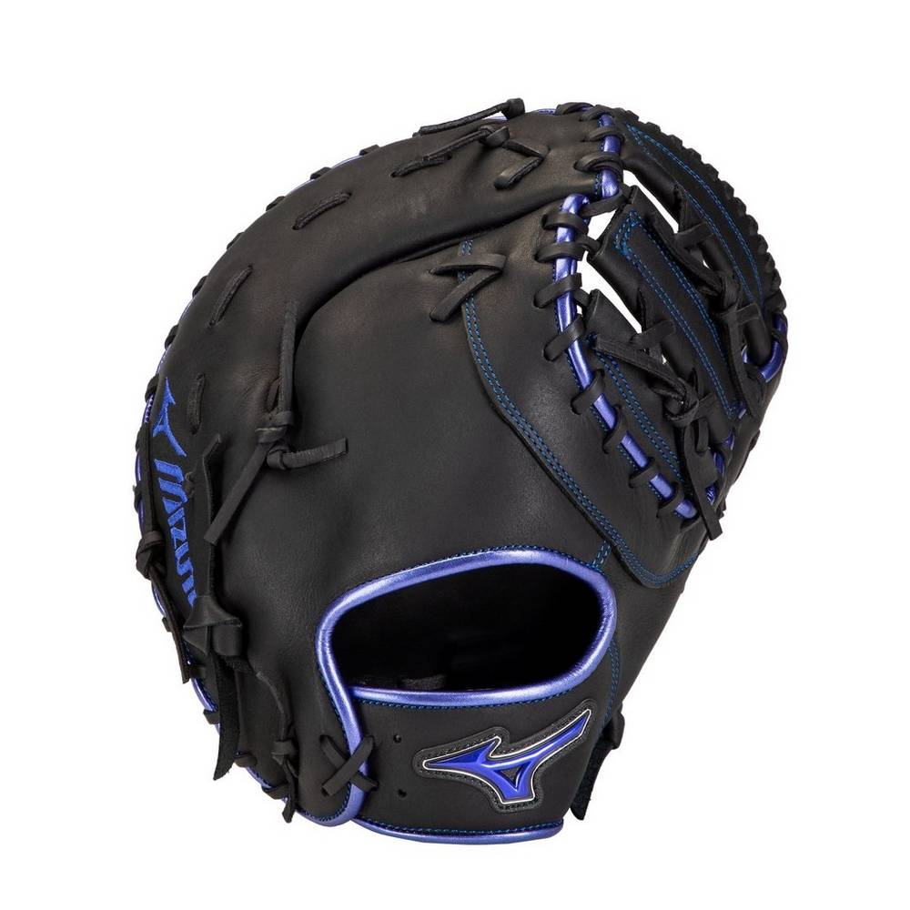 Mens Mizuno MVP Prime SE First Base 12.5" Baseball Catchers Mitt Black/Royal Philippines (HYQCIG478)